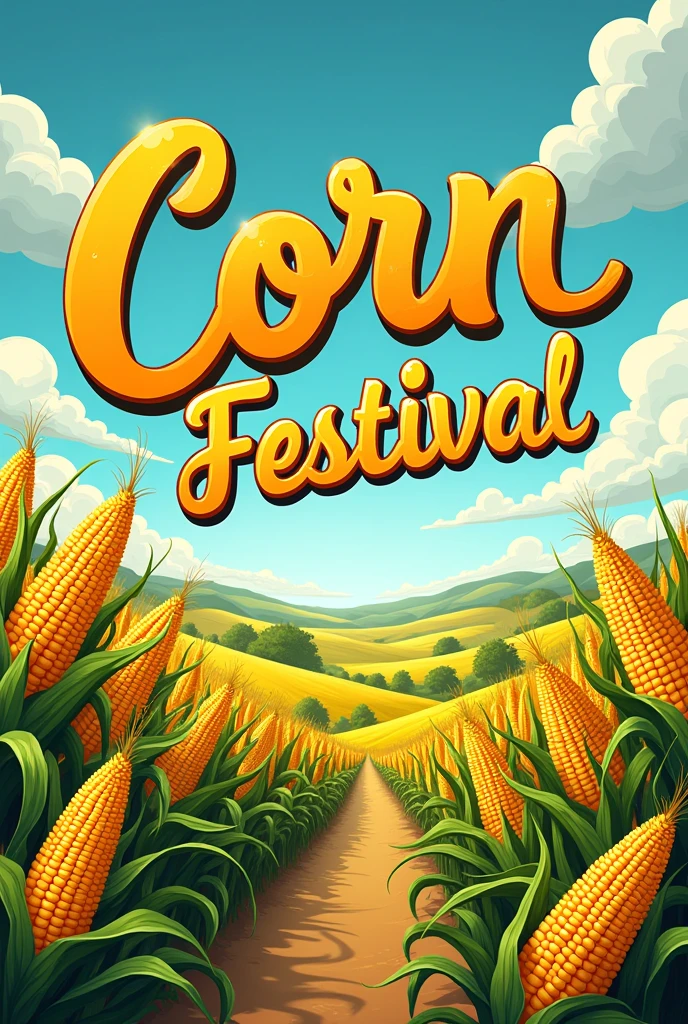 Create an ATL-style advertisement about the corn festival that will be celebrated on September 17, that contains this sentence "Corn Festival", without people