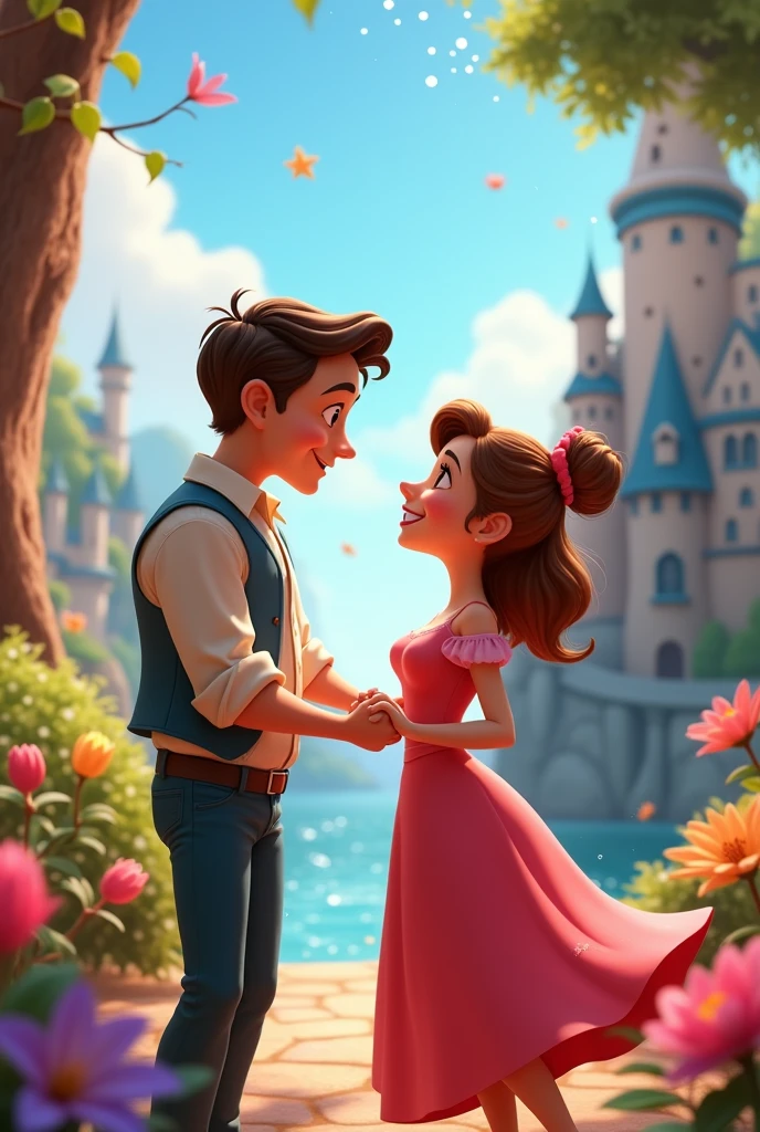 one man and one woman, Disney  style, high qualiy