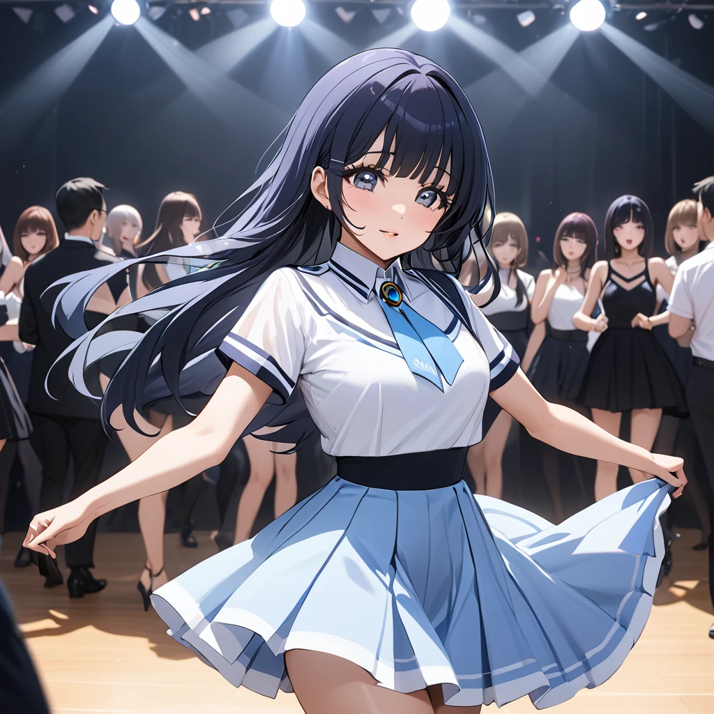 ((Highest quality)), ((masterpiece)), (detailed), （Perfect Face）、The woman is Reika Aoki with semi-long hair、Woman wears Latin dance dress in South America、The woman is dancing Latin dance passionately