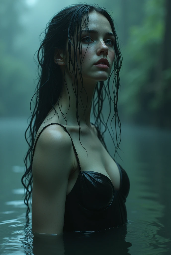 Dreamy horror wet girl
