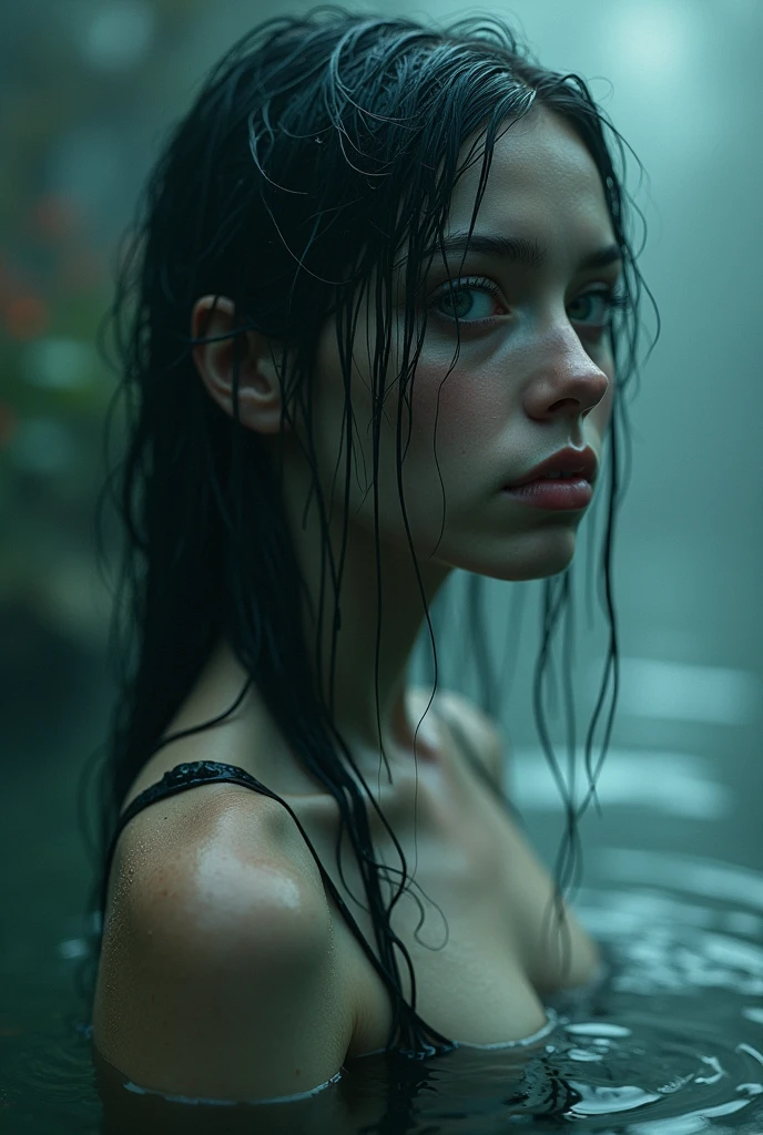 Dreamy horror wet girl