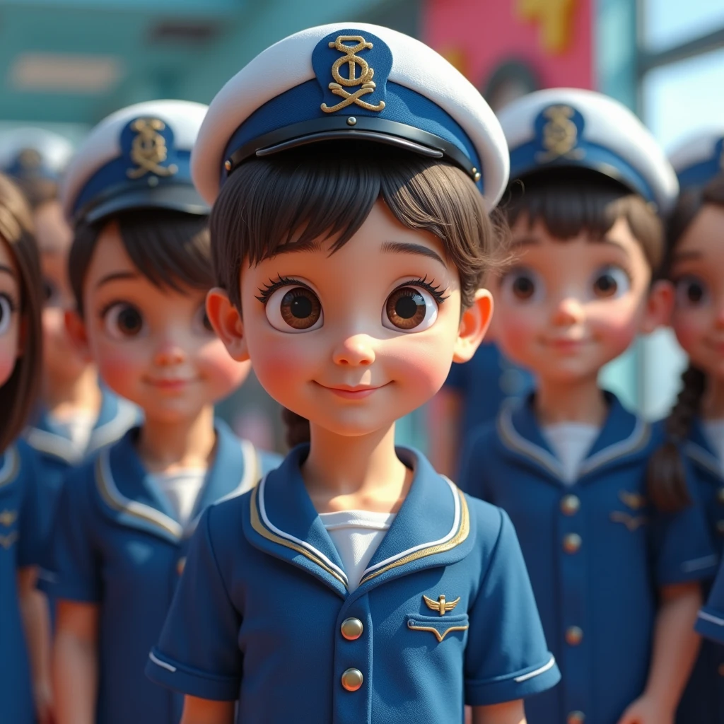 SFW, ExtremelyDetailed (((Air crew Kids group in Kidzania:1.4))), perfect face, Reflective Eyes, Detailed(Delicate Clothing textures), Corrected Leg to Foot Line, ((Specular Reflection:1.28)), TopQuality 8K Ultra-detailed masterpiece (ProfessionalPhoto:1.37)(Acutance:0.8),(Luminism)