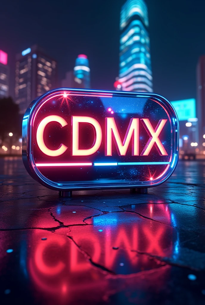 Create CDMEX logo Internet television Bright colors and CDMX background