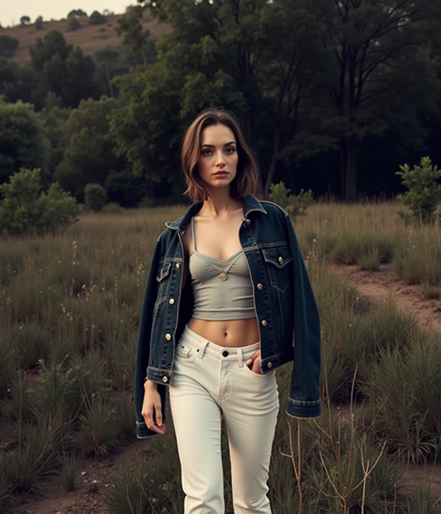 Beautiful 1 woman with brown hair