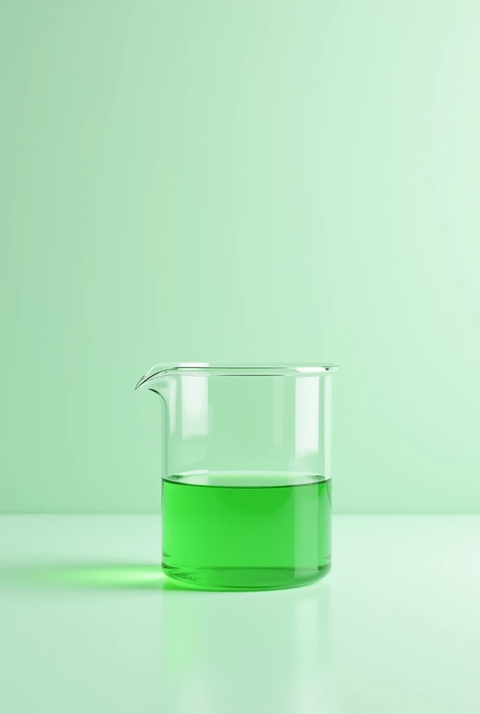 In a 100mL beaker there is only 5mL of green dishwashing liquid..