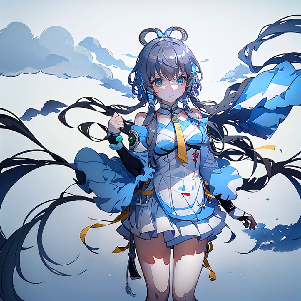 Let Luo Tianyi stand on the underground high-speed rail platform of Taipei Railway Station。High resolution, panoramic, super wide angle,