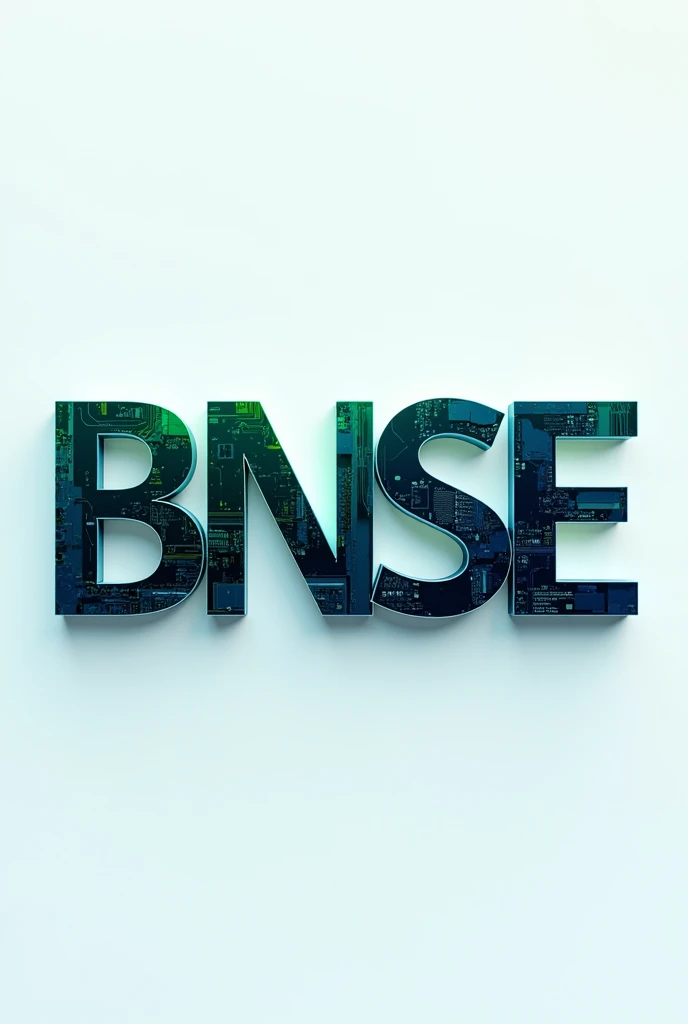 Créer un logo en forme rectangle hyper réaliste avec pour sigle BNSE avec des couleurs bleu, vert et noir avec  un ordinateur comme outil de travail