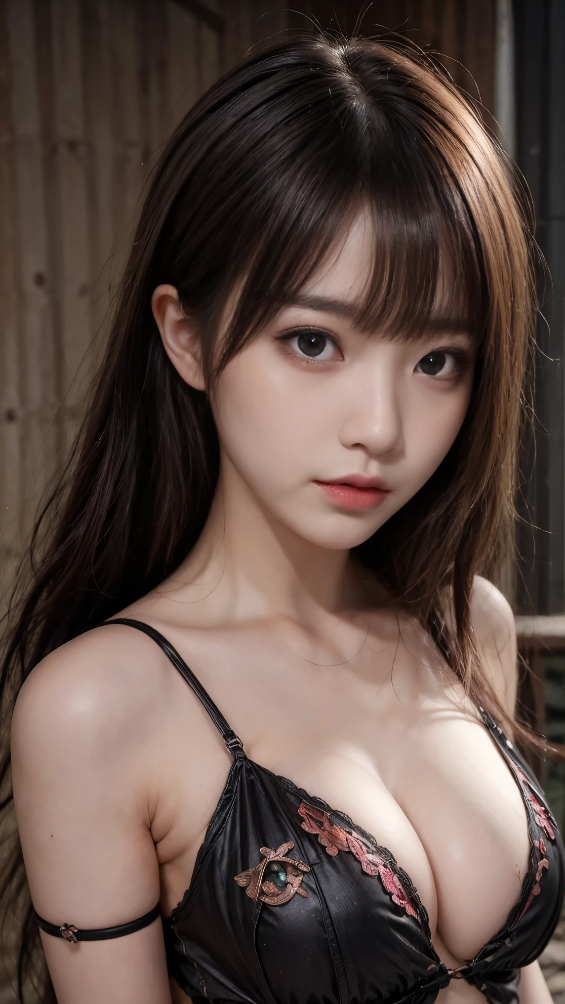 (Highest quality detail)、Realistic、8k Ultra HD、High resolution、(One Woman),(Fatal Beauty,Charm) ,(Circle Glasses、Mysterious charm:1.1),(Big Breasts、Charming silhouette),Very detailed、High quality textures、Intricate details、Extremely detailed CG、High quality shadows、Beautiful and delicate face、Beautiful and delicate eyes、Written boundary depth、Ray Tracing、20th Generation、Cute K-Pop Girls、(The Face of Ulzan in Korea)、Thin face、(URZAN-6500-v1.1:0.6)、PurerosFace_v1、Glowing Eyes、Perfect body、 Viewer Display、(Highest quality detail:1.2)、8k Ultra HD、Woman close up, Realistic rendering, Charm, Real Girls, Gurwitz, role play, Realistic 3D style, 8K Portrait Rendering,(truth,truth:1.4),(Sparkling eyes girl:1.2)、cheek、Glossy Lips、Best image quality, 8k Ultra HD Full Color RAW Photos, Fujifilm(Medium format), hasselblad, Carl Zeiss, Incredible dynamic range photography(utility_art:Smooth-768:1.1),High resolution, High pixel count, Clear details, Clear images, Natural color reproduction, Noise Reduction, High fidelity, quality, Software Improvements, Upscaling, Optimized Algorithms, Professional-level retouching, masterpiece, Highest quality, (Attention to detail:1.2), Spooky female monsters, Spooky beasts, corner, Phobia scene, , cadaver, Rotten meat, Rotten skin, Zoobie, Blood, Spooky, fractured a bone, Skeleton, skeleton, a lot of dried Blood and clots death, horor, Unclear , Shadow, Swamp, horrifying creatures body Rotten, Sharp objects, living death, stump, Zoobies, Goa, rotten organs, Rootedness, Dark and creepy, virus, viruses and spores, mutant, mutation, Modified DNA, sunset, strange creatures, Post-apocalyptic, Disconnect, Trauma, beat, bite, Laceration, Bloodomas and teratomas, Post-apocalyptic background,One girl, Blood tears, Large Breasts, eyes after death, strange, Tearing the skin, Blisters, Rotten, fungi, Undying, mud, Human waste.