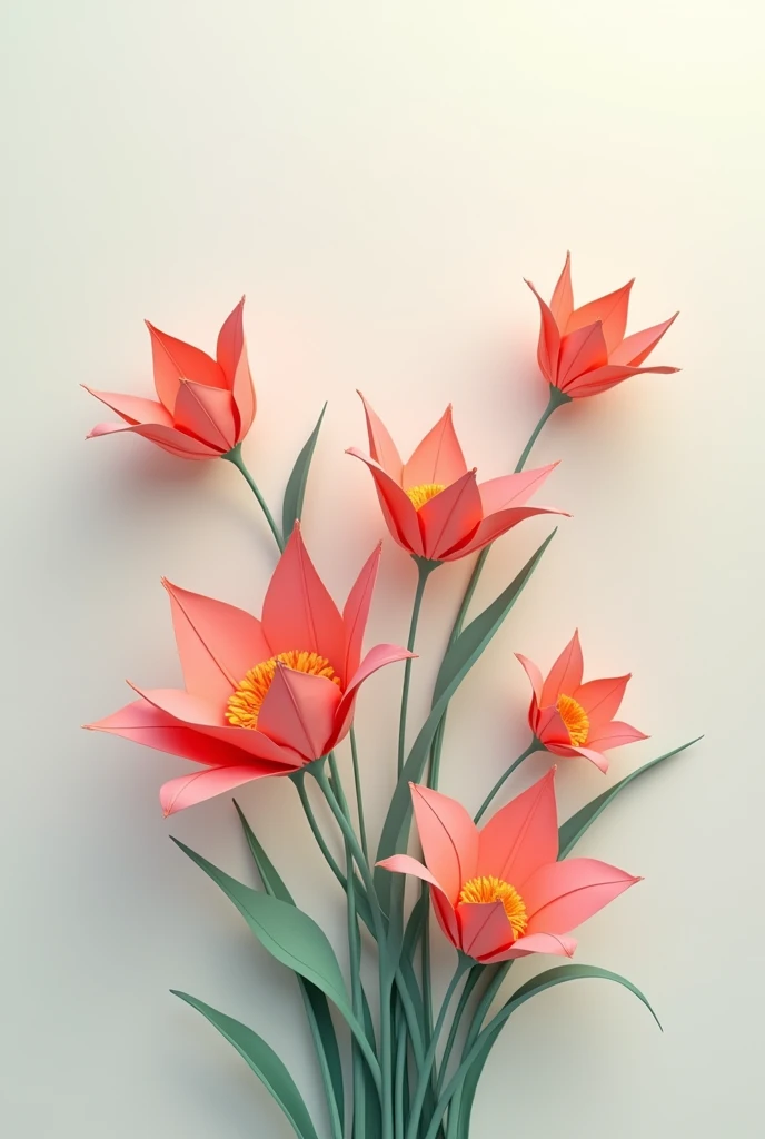 origami flowers drawn