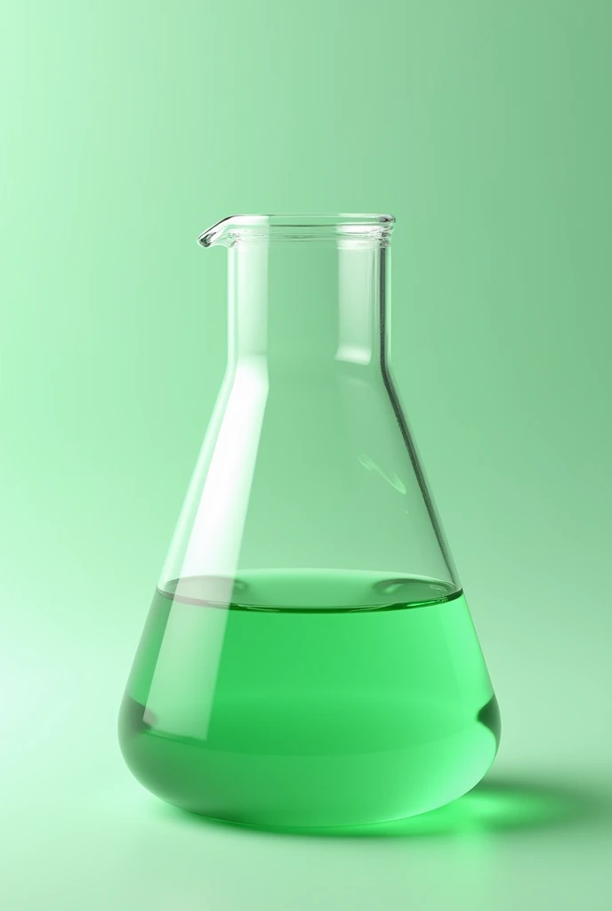 In a 100mL beaker there is a small amount of green dishwashing liquid. (Only at the bottom of the glass there should be a little bit of dish soap)