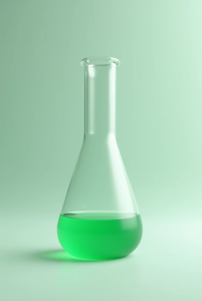 In a 100mL beaker there is a small amount of green dishwashing liquid. (Only at the bottom of the glass there should be a little bit of dish soap)