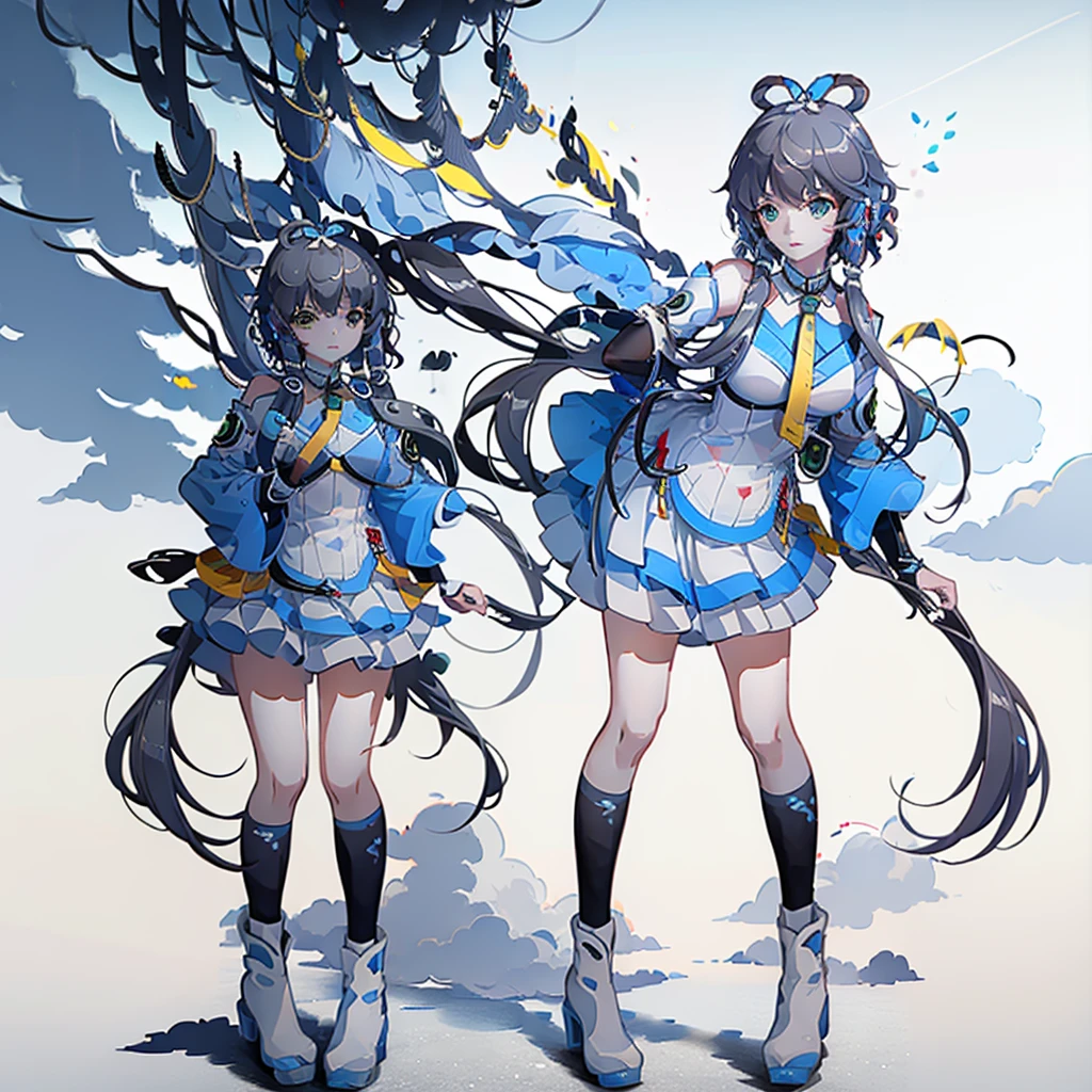 Let Luo Tianyi stand on the underground high-speed rail platform of Taipei Railway Station。High resolution, panoramic, super wide angle,
