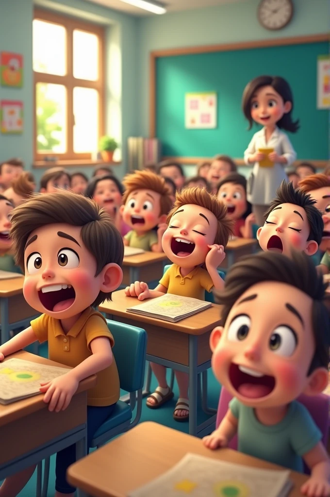 The whole class started laughing