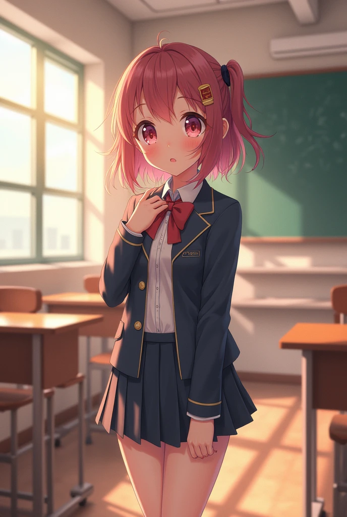 anime girl in a classroom