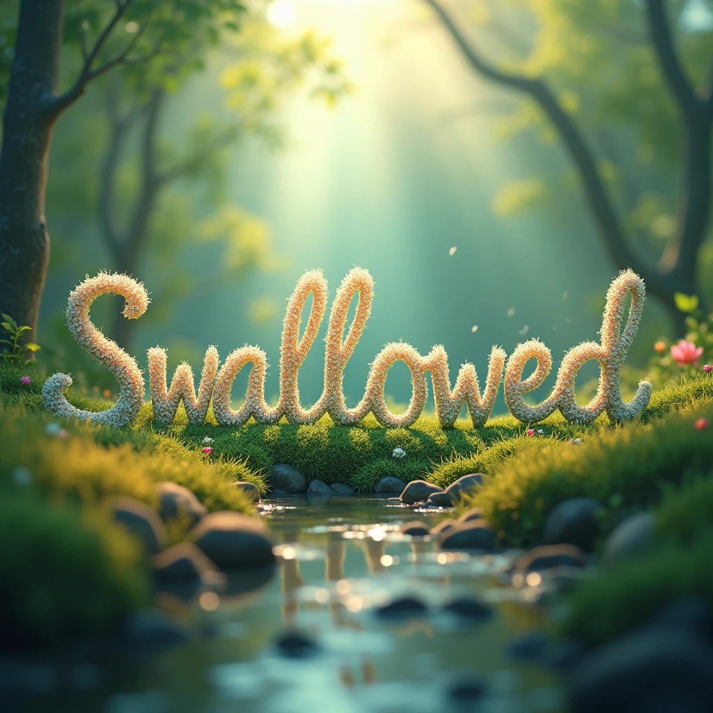 Image with name "Swallowed" in pretty letters and a nice background