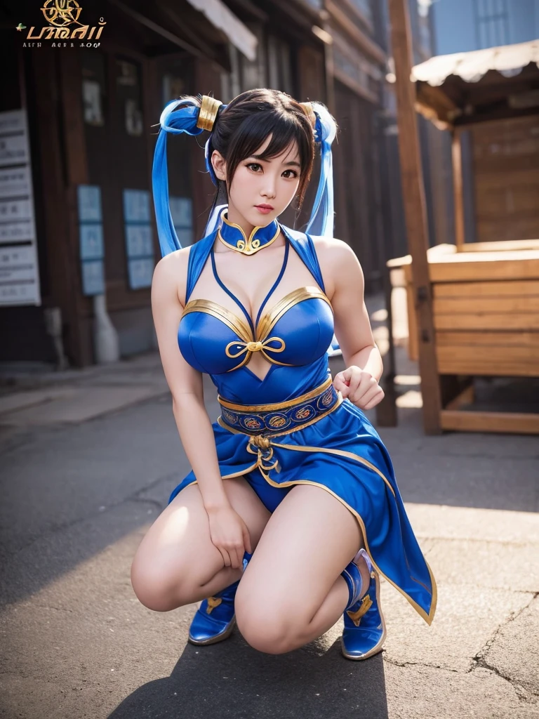 Masterpiece, best quality, ai-generated,official style,chun-li (1st costume),light muscular,