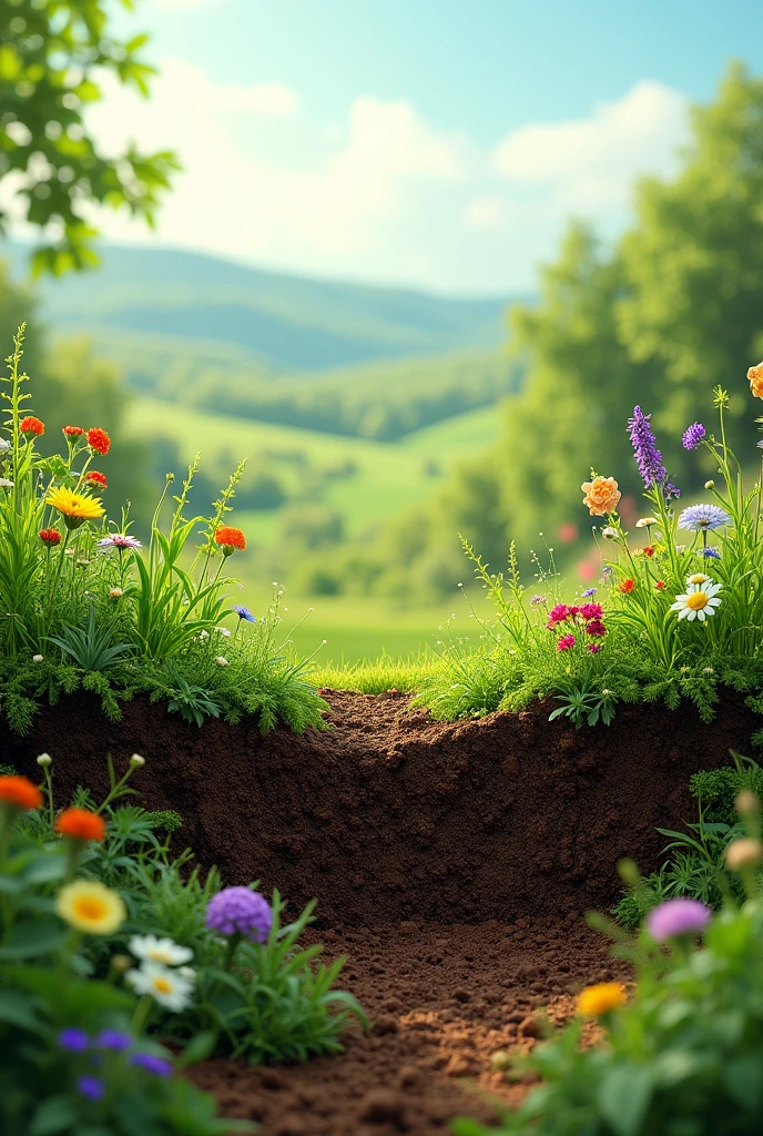 Landscape a healthy and preserved soil