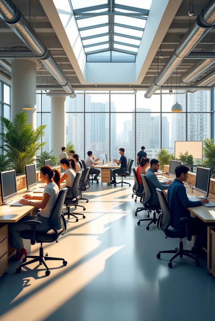 ROOM WITH DIFFERENT OFFICE ENVIRONMENTS