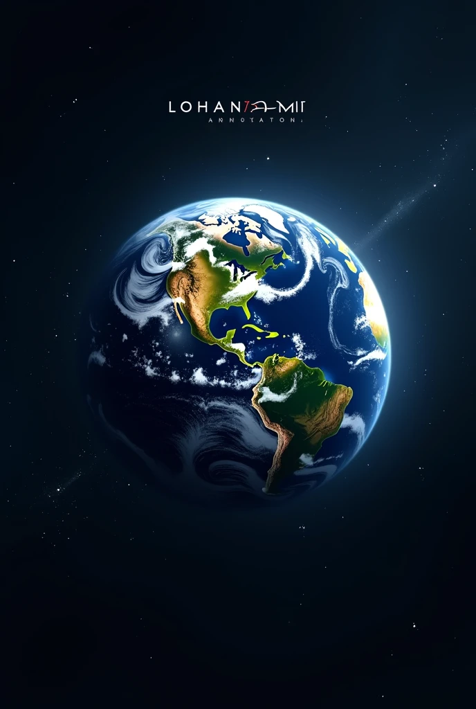Planet Earth with logo with name LOHAN AMIR