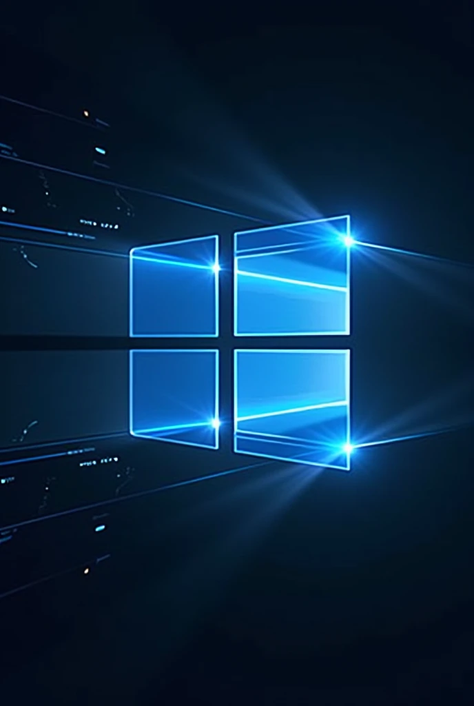 Computer company logo using the surname Tailon and Henrique with the Windows logo on a technology background
