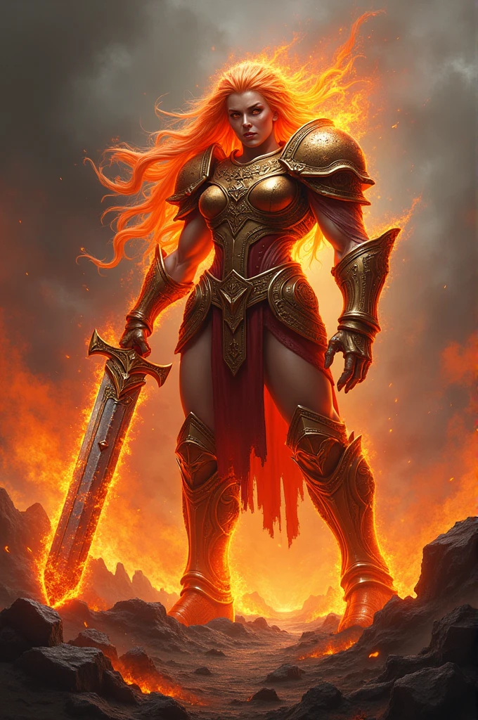 Fire giant female warrior queen