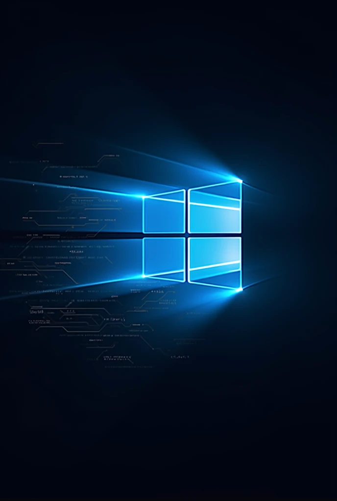 Computer company logo using the surnames of the owners Tailon and Henrique with the Windows logo on a technology background