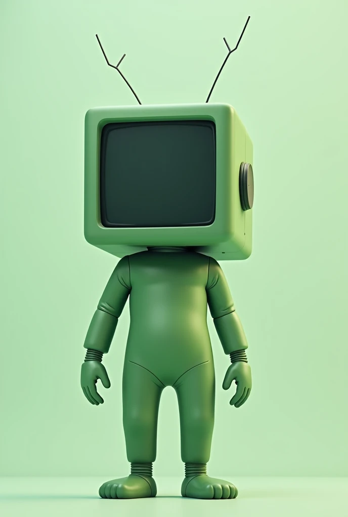 square head green face. android. antennae. tv shape merge head. alien . green skin. Male . Cube head.cube skin wear jumpsuit 