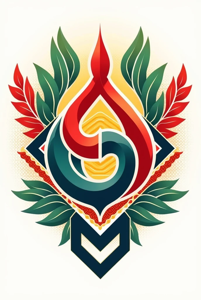 The sports logo has 4 colors: red, green, yellow, and blue. It is designed in a Thai style with the word Unalom.