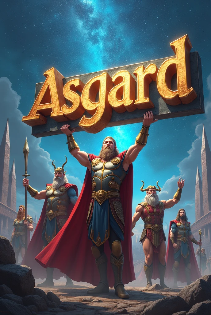 Gods of Asgard HOLDING A VERY BEAUTIFUL SIGN IN BOLD WITH THE NAME ASGARD ADM'S