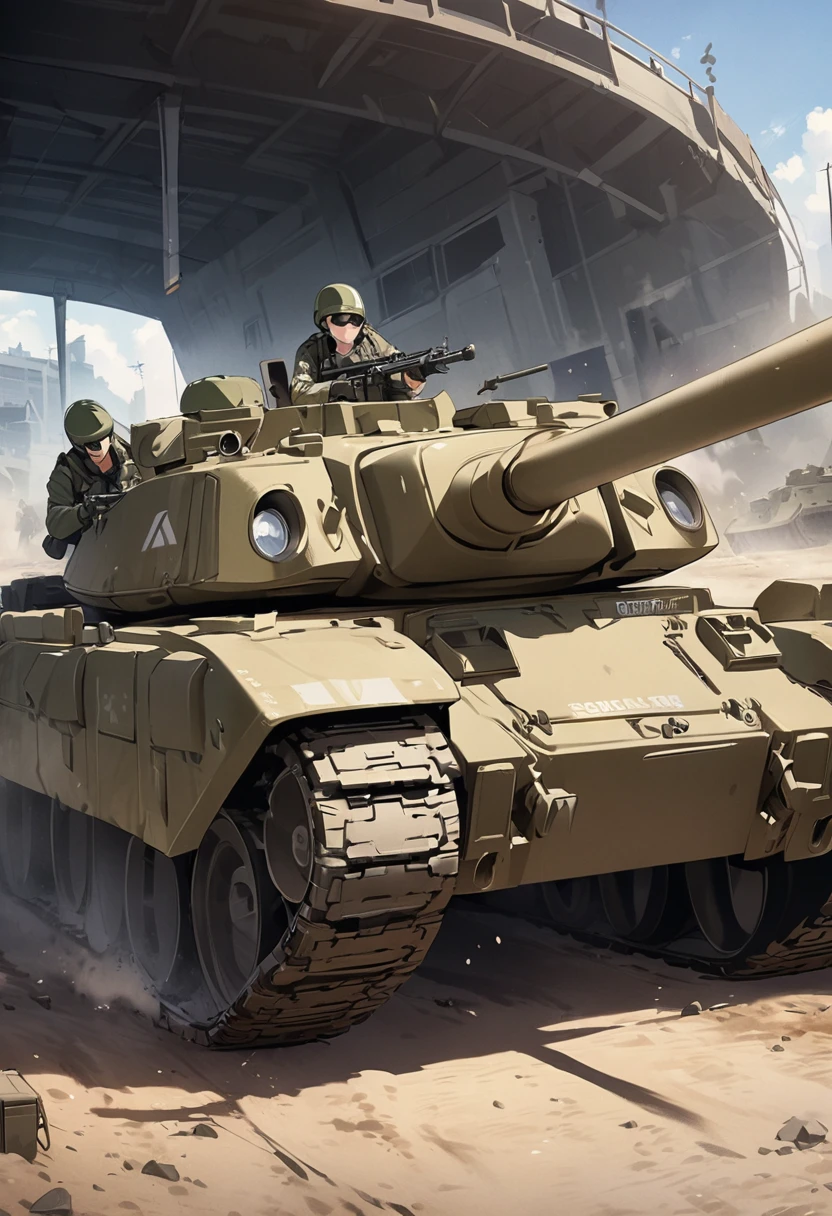 The work is a Chinese tank,The work is a hand-drawn vector illustration