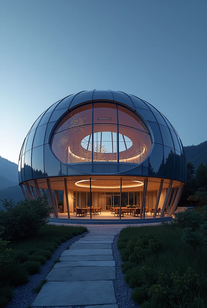 Circular building: Design a building with a circular floor plan, like an observatory.