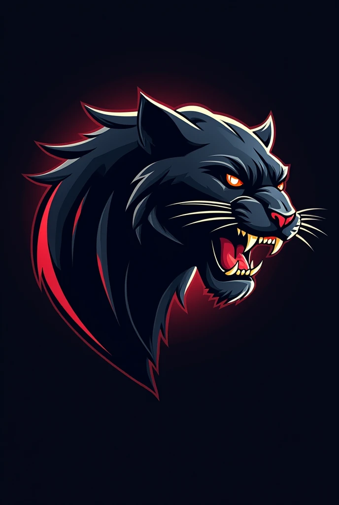 Soccer team crest with black panther