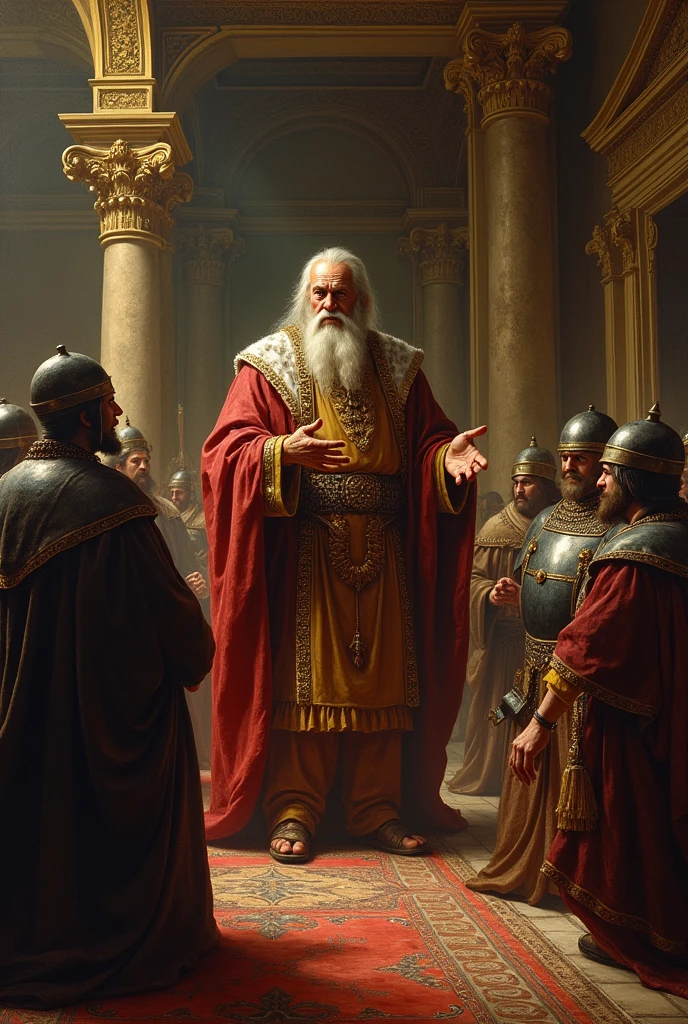 biblical history,
An angry man King Herod old bald man, send search for jesus christ