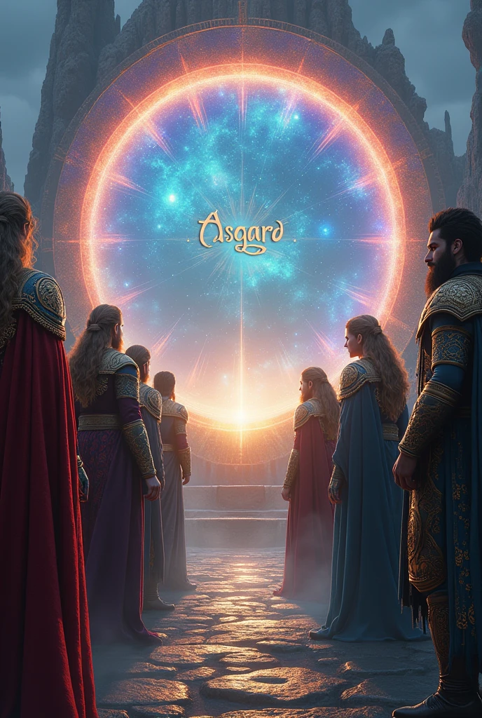 Gods of Asgard at the Bifrost Portal HOLDING A NAMEPLATE ASGARD ADMs
