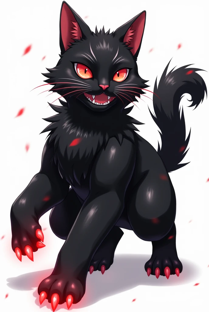 (high-res masterpiece)) , ((best quality)), illustration, furry,
cat, animal ears, 4ears, tail, bodyfur, black fur, female , upper body, 1girl, solo, full body, 1girl, solo seductive pose, small teats, In heat, horny, *//*, red eyes, *//* nude, pussy, small breastssqueezed between elbows, blush, aroused, downward dog pose,roused, downward dog pose,all fours position, three quarter view from behind sharp fangs, open mouth, snarl, horns, deranged, (stylized Anime artwork, blue outline Ghibli style), detailed, masterpiece, best quality, detailed background, solo