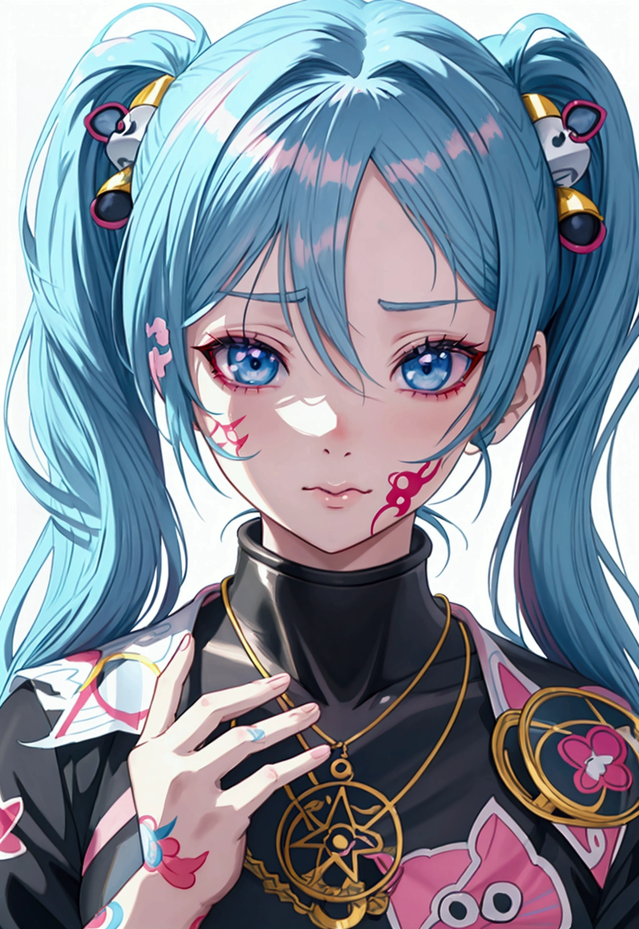 a close up of a person with tattoos on their face, anime vibes, realistic anime 3 d style, anime styled 3d, anime styled, anime style 4 k, kawaii realistic portrait, anime styled digital art, realistic anime art style, anime style mixed with fujifilm, stunning anime face portrait, realistic art style, realistic artstyle, anime style, 🤤 girl portrait