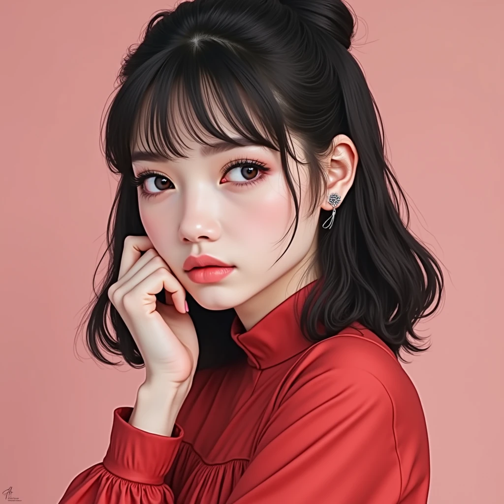 8k, top quality, masterpiece:1.2), (realistic, photo-realistic:1.37), top quality, masterpiece, beautiful young woman, pensive facial expression, thoughtful look, elegantly dressed, hair tied back, messy mood, cinematic backdrop, tired, light skin tone