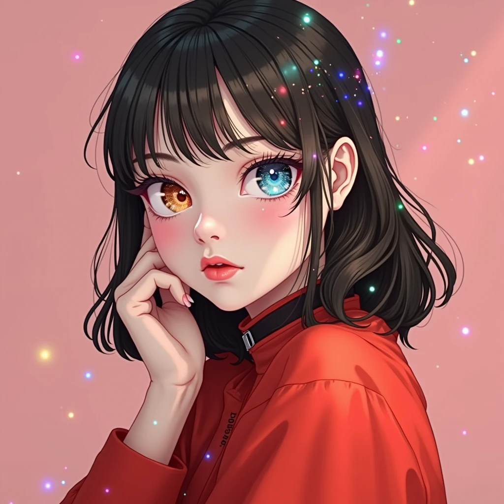 (Close-up of a better masterpiece:1.5)0.9], (Space and astronauts:1.2) (Messy silver hair:1.1) (Heterochromia xanthochromia and blue eyes:1.2) (Space Helmet:1.0) (Colorful stars in the eyes:1.0) (Radiant light:1.1) (Big lips:0.9)