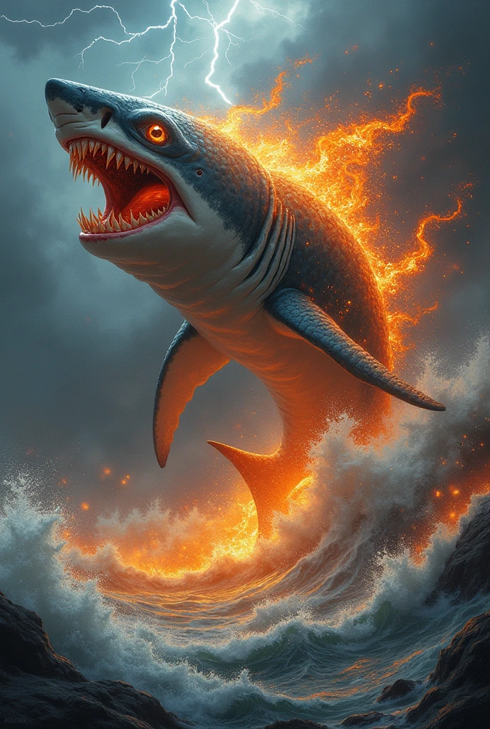 Shark, God, Fire