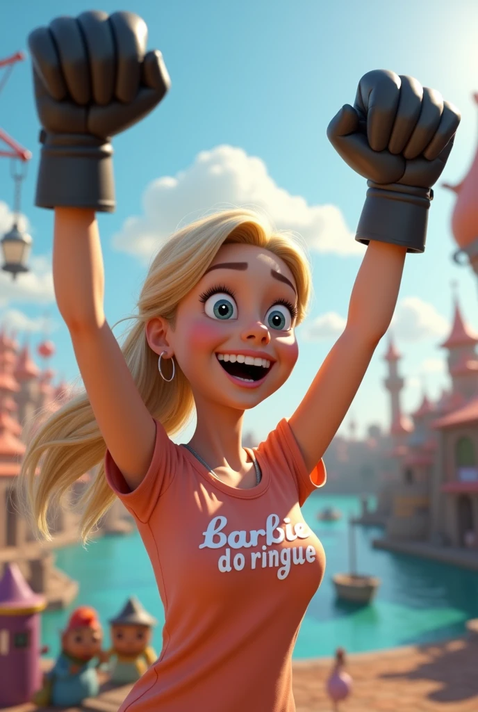 Just add a t-shirt that says "Barbie do Ringue" Pixar animation