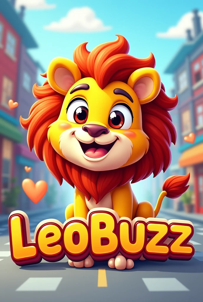 create a cartoon style youtube channel icon stylized with the name leobuzz
