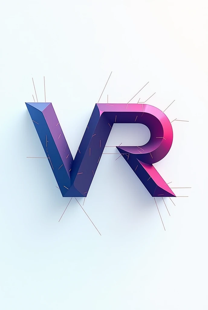 Create a logo with the letters VR