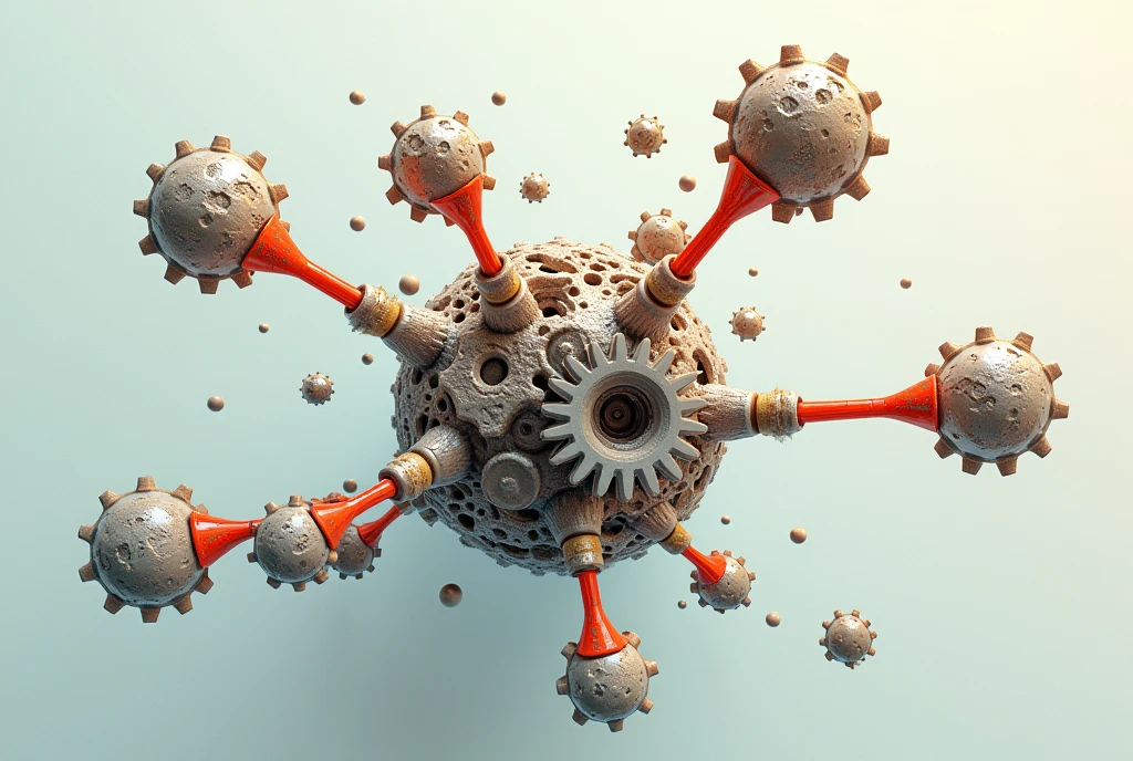 Add gears along the molecules