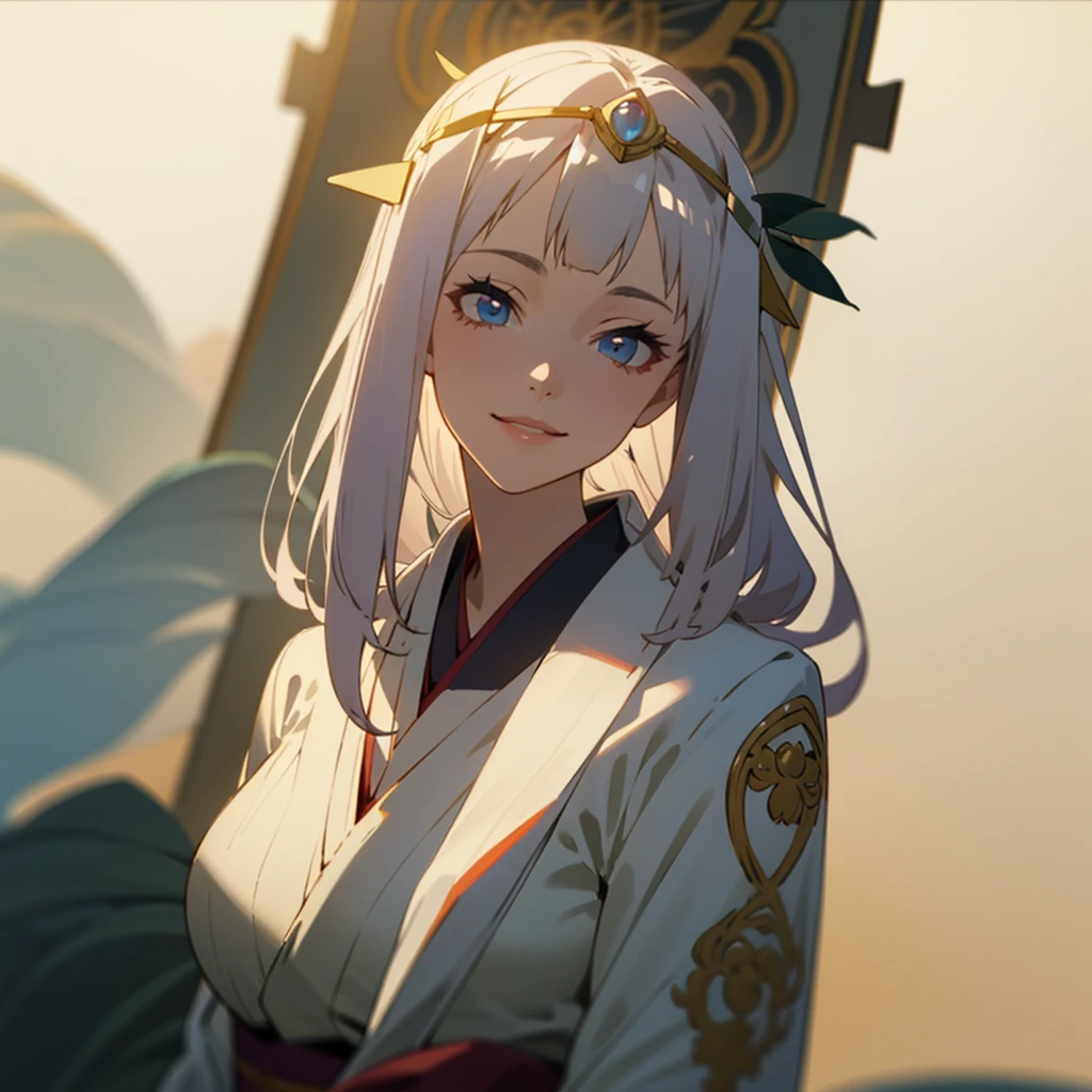 a beautiful mature rurushi with thin delicate lips,sensual smile pale porcelain skin, long flowing dark hair, elegant kimono, graceful posture, intricate floral pattern background, ornate headpiece, soft natural lighting, cinematic composition, masterpiece,(masterpiece:1.2)
