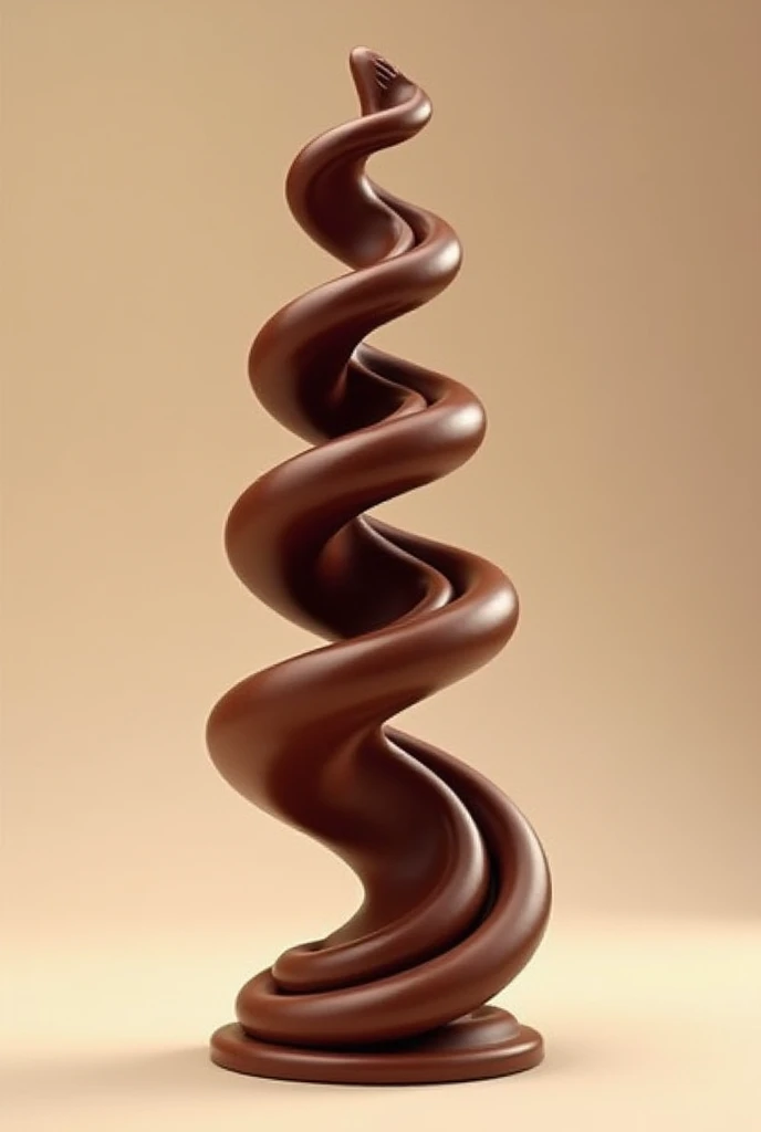 form y design:
form: Chocolate spiral.
design: Shows how the chocolate is shaped like a spiral tube-like vertical stick, con colores
colors y Textura:
colors: Dark chocolate for pure chocolates and a combination of brown with red tones and creamy whites for milk chocolate with red fruits. It is for children and is 8 cm