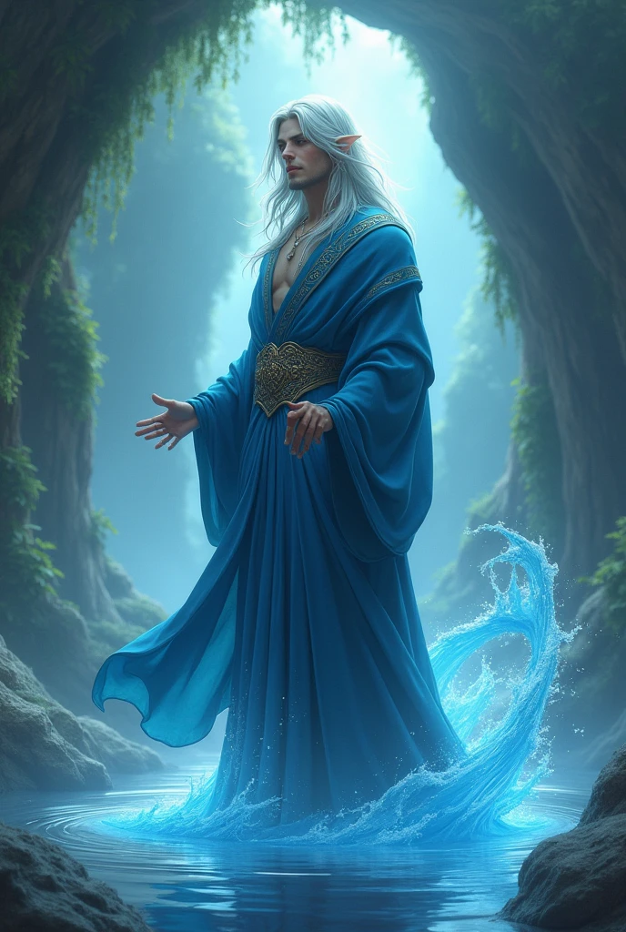 Nereus, the water wizard. Male Nereus has straight hair and a languid expression, leading many to think that he is actually an elf or half-elf. It&#39;s good-natured, always willing to exchange ideas. RPG 3D.