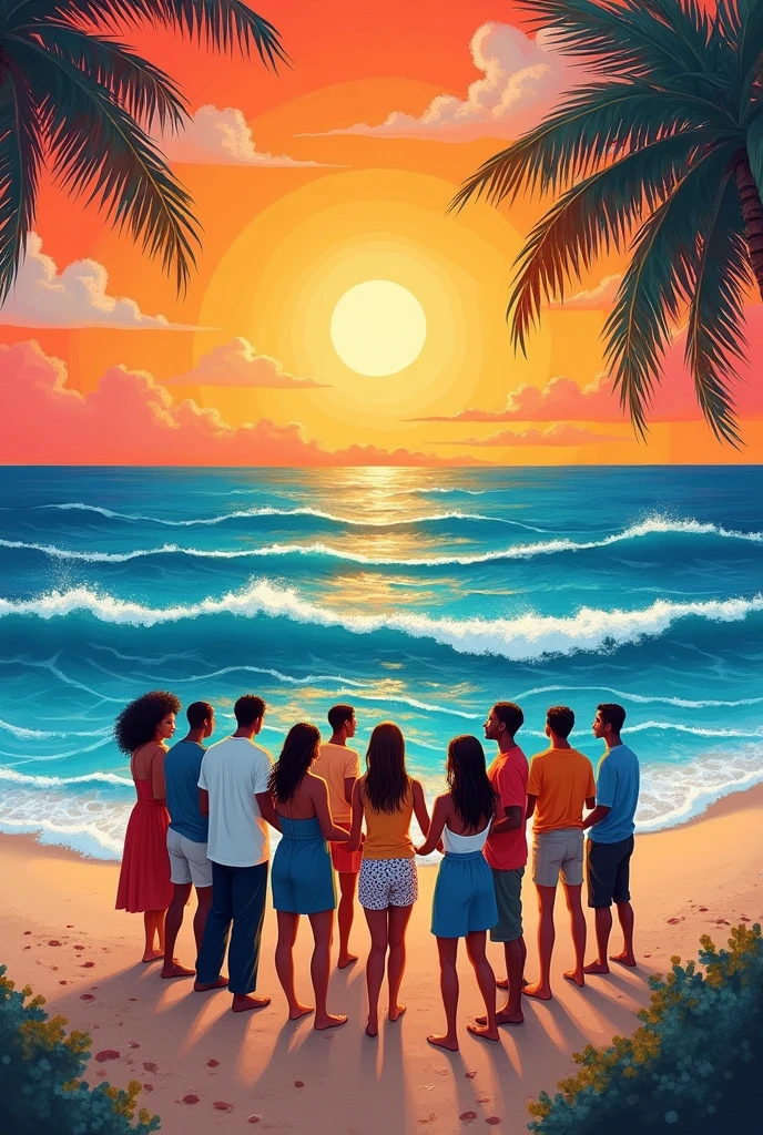 Create Pandemic Poster Beach Art