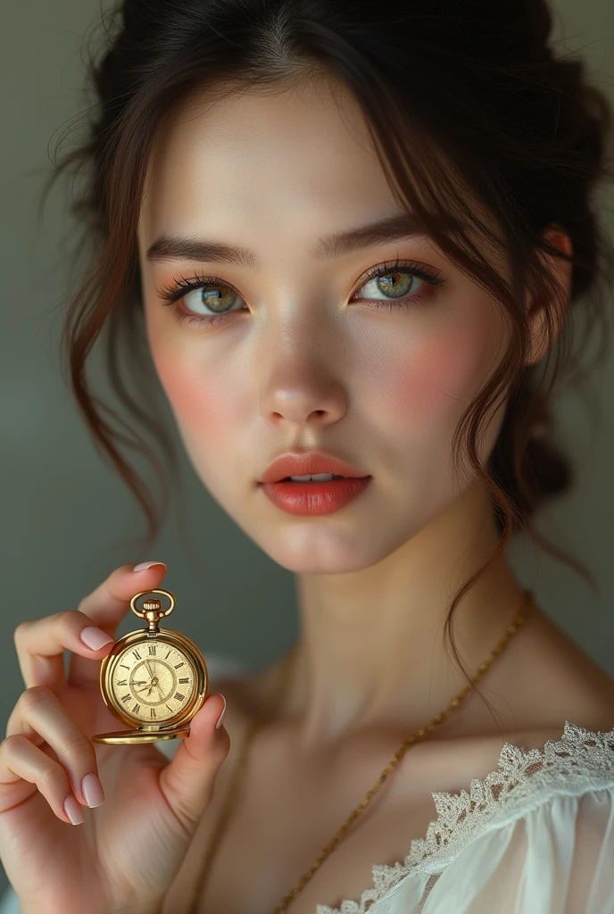 High definition Reality beautiful girl pocket Gold Metallic