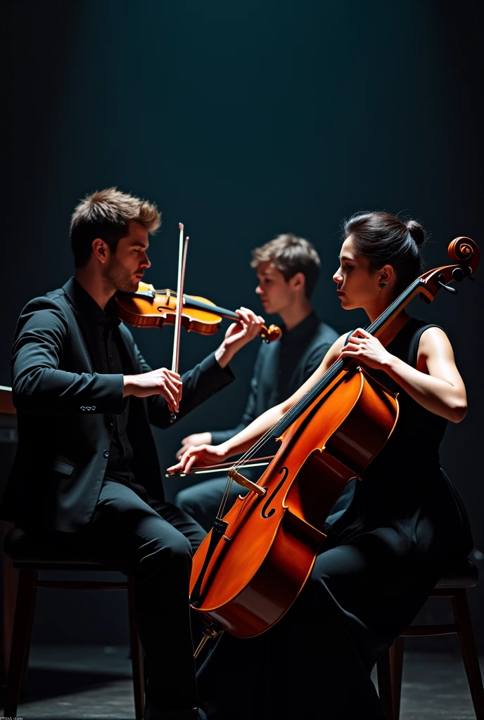drawing of a piano trio