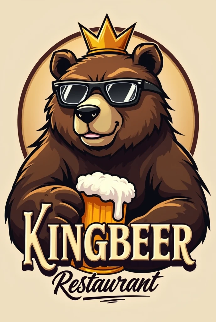 "A logo for 'KingBeer' restaurant featuring a semi-realistic bear wearing stylish glasses, holding a beer mug in one hand. The bear should appear friendly and approachable, with a crown subtly incorporated into the design above its head. The overall style should be modern with a playful vibe, using earthy tones for the bear and golden hues for the beer and crown."
"Create a logo for 'KingBeer' restaurant, showcasing a bear with a realistic yet slightly cartoonish appearance. The bear is wearing hipster-style glasses and is holding a frothy beer mug. The logo should have a sophisticated yet casual feel, with the bear looking proud and confident, and the name 'KingBeer' elegantly displayed beneath the bear."
"Design a logo for a restaurant named 'KingBeer' featuring a bear that looks almost real but with a touch of whimsy. The bear wears trendy glasses and holds a large beer stein. The bear's expression is friendly and inviting, with the restaurant's name arched above the bear in bold, stylish typography. Use warm, rich colors to convey a cozy, welcoming atmosphere."
"A restaurant logo for 'KingBeer' with a bear as the central figure. The bear should have a semi-realistic appearance, wearing modern glasses and holding a beer mug that looks refreshing and cold. The bear's pose is casual, as if enjoying the drink, with the name 'KingBeer' written prominently below in a strong, classic font. The color scheme should include shades of brown and gold to evoke a sense of warmth and quality."